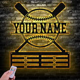 Personalized Baseball Award Medal Holder,Custom Baseball Player Name Medal Hanger,12 Rungs for Medals & Ribbons