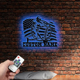 Personalized Baseball Metal Sign with LED Lights Baseball Wall Art Baseball Player Gift Baseball Player Name Sign Gift