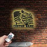 Personalized Baseball Metal Sign with LED Lights Baseball Wall Art Baseball Player Gift Baseball Player Name Sign Gift