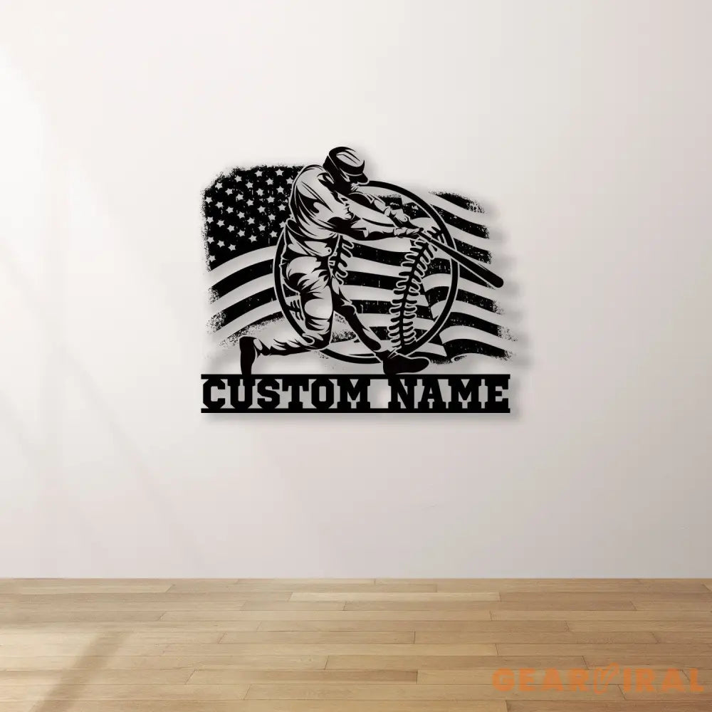 Personalized Baseball Metal Sign with LED Lights Baseball Wall Art Baseball Player Gift Baseball Player Name Sign Gift