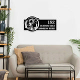 Personalized Bass Address Metal LED Sign - Fisherman Address Metal Wall Art - Outdoor Sign - Family LED Address Wall Art - Housewarming