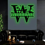 Personalized Beach View Metal Letter and Name Sign Wall Monogram Sign Outdoor Metal Sign Beach House Sign housewarming