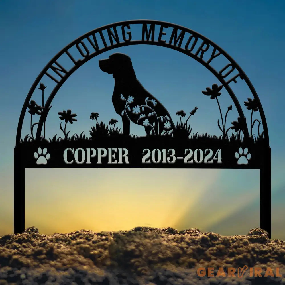 Personalized Beagle Memorial Stake Sign - Custom Pet Grave Marker with Stake Pet Loss Sympathy Sign Remembrance Gift