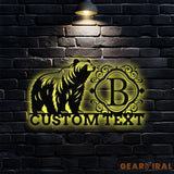 Personalized Bear Metal Sign - Bear Family Outdoor Sign - Family Bear Meatl Wall Art - Perfect Housewarming