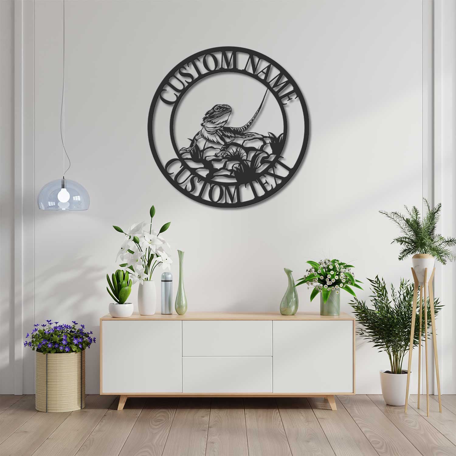 Personalized Bearded Dragon Metal Sign Led Lights - Bearded Dragon Name Sign - Beard Dragon Wall Art - Bearded Dragon Gift | GearViral