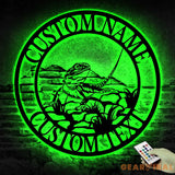 Personalized Bearded Dragon Metal Sign Led Lights - Bearded Dragon Name Sign - Beard Dragon Wall Art - Bearded Dragon