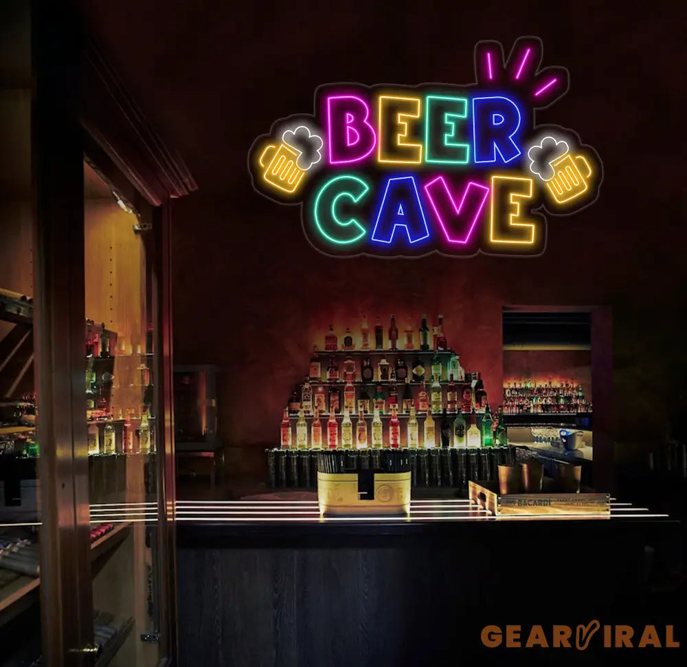 Personalized Bee Cave Neon Sign Custom Name Bar Neon Sign Neon Sign Gifts Neon Sign for Dad Christmas Gift Neon Man