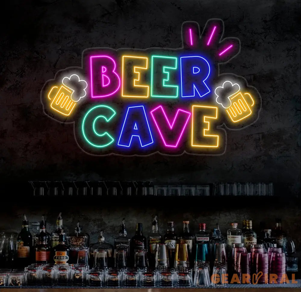 Personalized Bee Cave Neon Sign Custom Name Bar Neon Sign Neon Sign Gifts Neon Sign for Dad Christmas Gift Neon Man