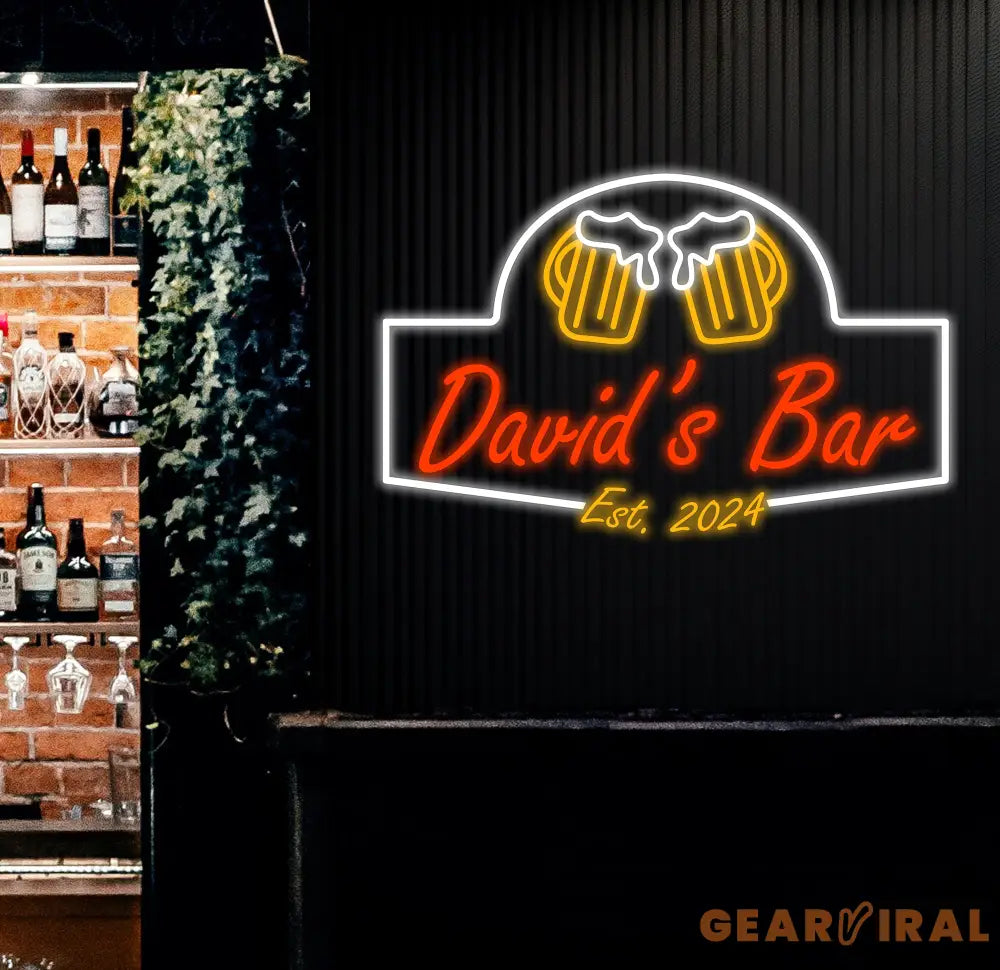 Personalized Beer Bar Neon Sign Custom Name Bar Neon Sign Neon Sign Gifts Neon Sign for Dad Christmas Gift Neon Man