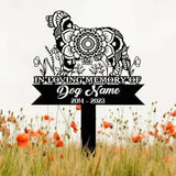Personalized Bernese Mountain Mandala Garden Stake Zentangle Yard Art Dog Memorial Sign Outdoor Decor Pet Loss Sympathy