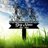 Personalized Bernese Mountain Mandala Garden Stake Zentangle Yard Art Dog Memorial Sign Outdoor Decor Pet Loss Sympathy