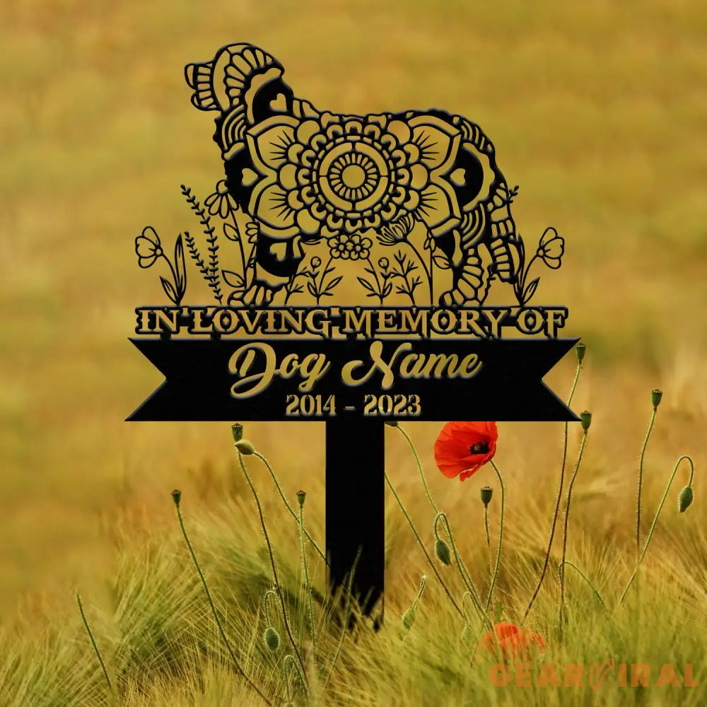 Personalized Bernese Mountain Mandala Garden Stake Zentangle Yard Art Dog Memorial Sign Outdoor Decor Pet Loss Sympathy