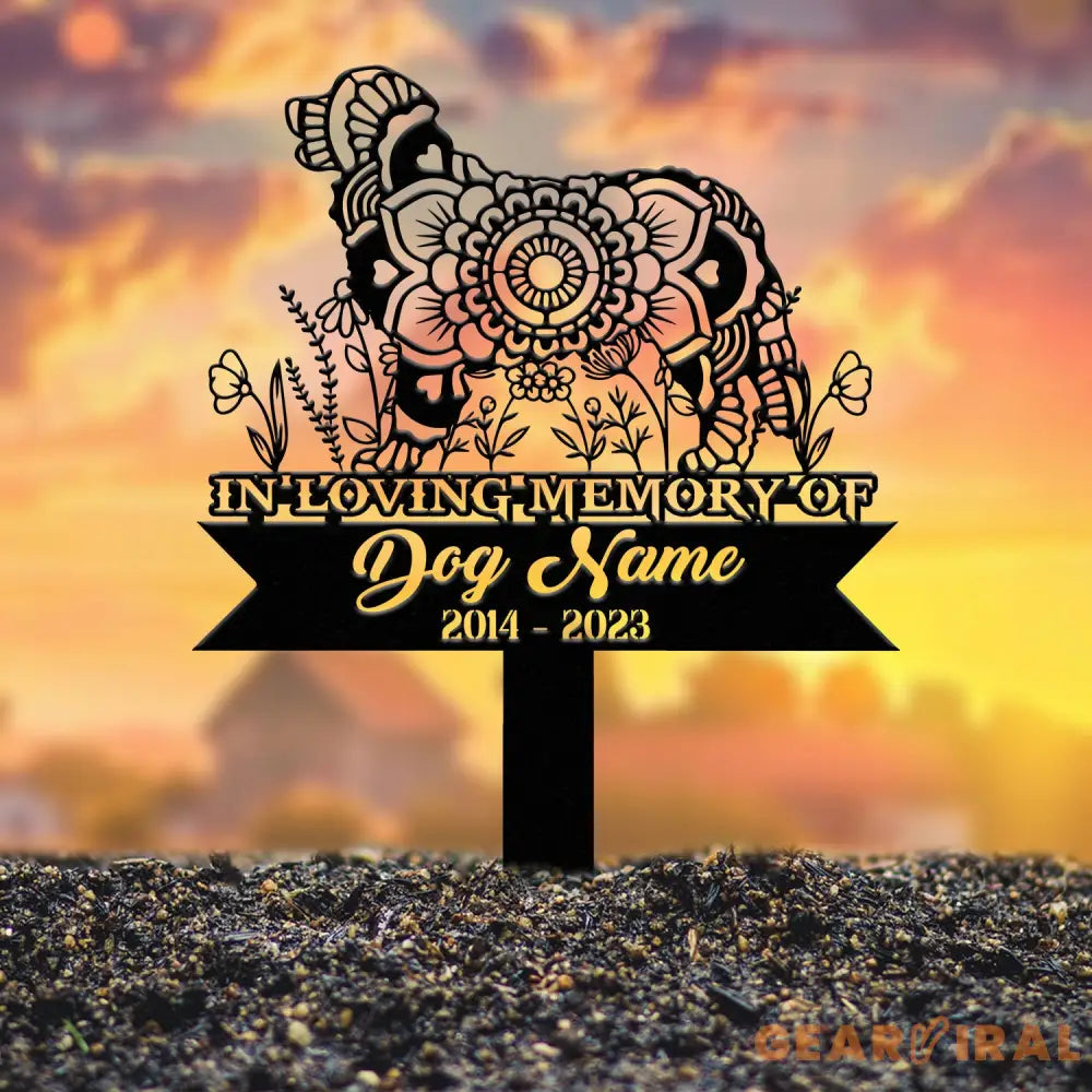 Personalized Bernese Mountain Mandala Garden Stake Zentangle Yard Art Dog Memorial Sign Outdoor Decor Pet Loss Sympathy