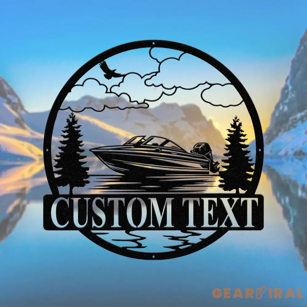 Personalized Boat Lake House Metal Sign with Led Light Metal Outdoor Decor Lake Beach House Decor Custom Boat Gift