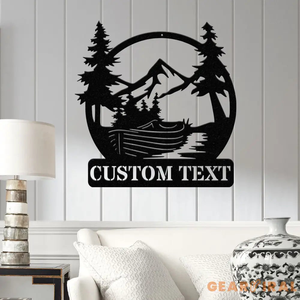 Personalized Boat Lake House Metal Sign with Led Light Metal Outdoor Decor Lake Beach House Decor Custom Boat Gift,