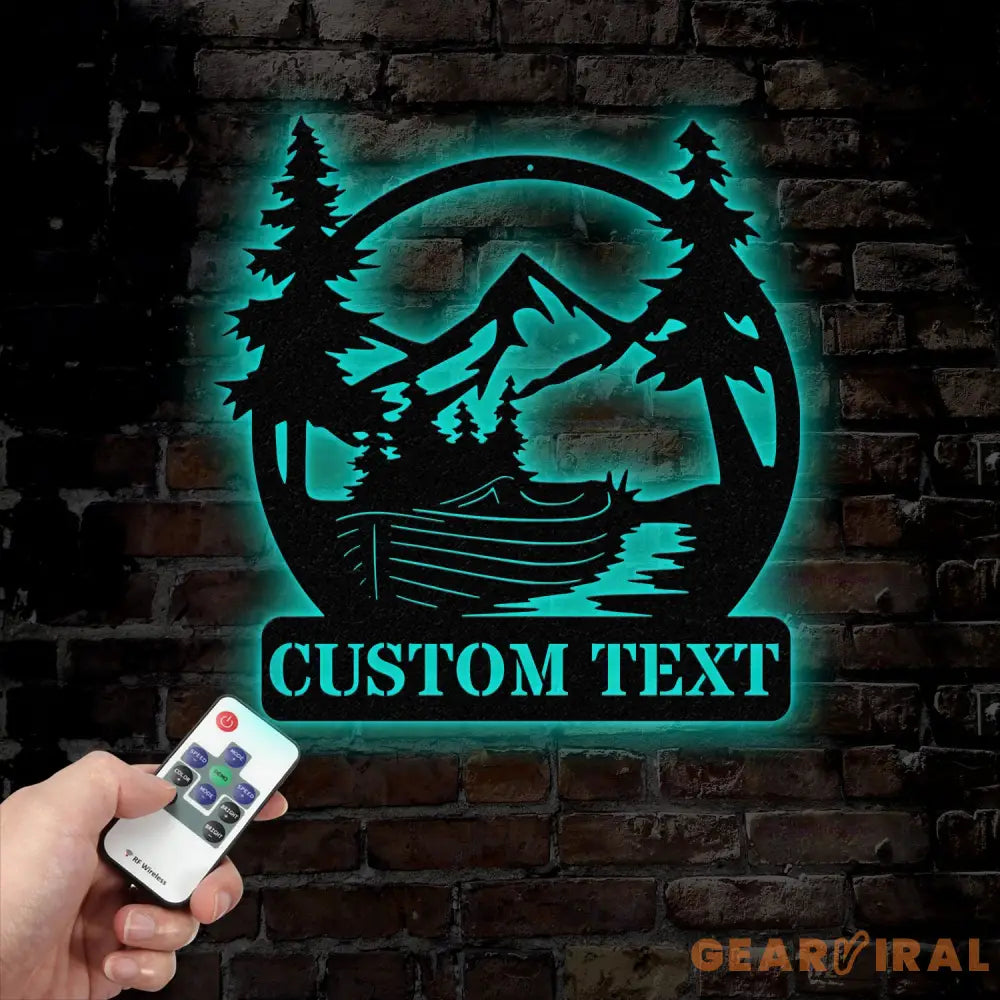 Personalized Boat Lake House Metal Sign with Led Light Metal Outdoor Decor Lake Beach House Decor Custom Boat Gift,