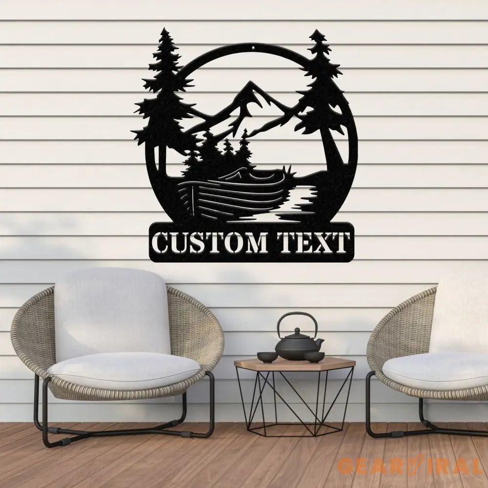 Personalized Boat Lake House Metal Sign with Led Light Metal Outdoor Decor Lake Beach House Decor Custom Boat Gift,