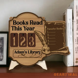 Personalized Book Holder - Book Tracker, Books Read This Year Counter, Book Display, TBR, Gift for Readers, Book Lover Gift, Bookshelf Decor
