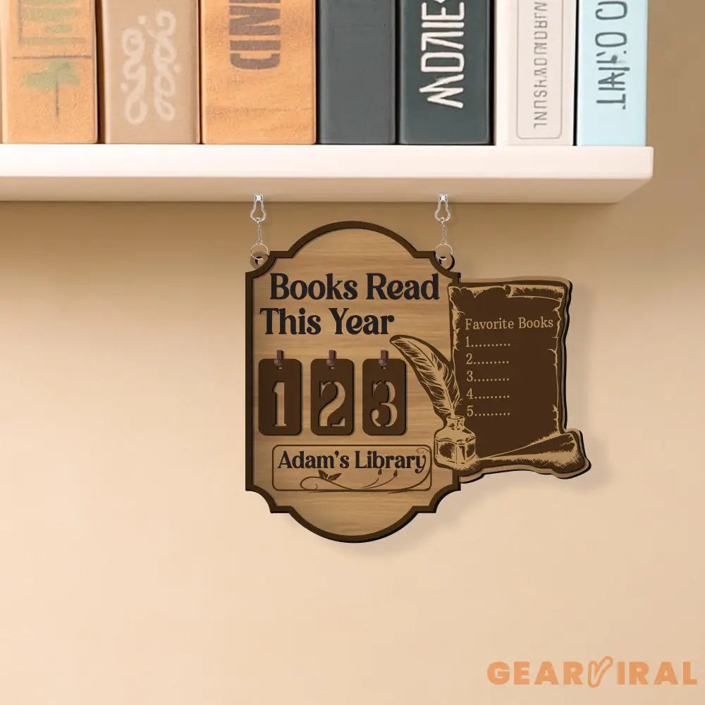 Personalized Book Holder - Book Tracker, Books Read This Year Counter, Book Display, TBR, Gift for Readers, Book Lover Gift, Bookshelf Decor