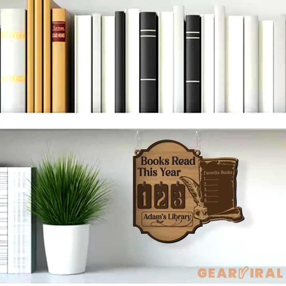 Personalized Book Holder - Book Tracker, Books Read This Year Counter, Book Display, TBR, Gift for Readers, Book Lover Gift, Bookshelf Decor