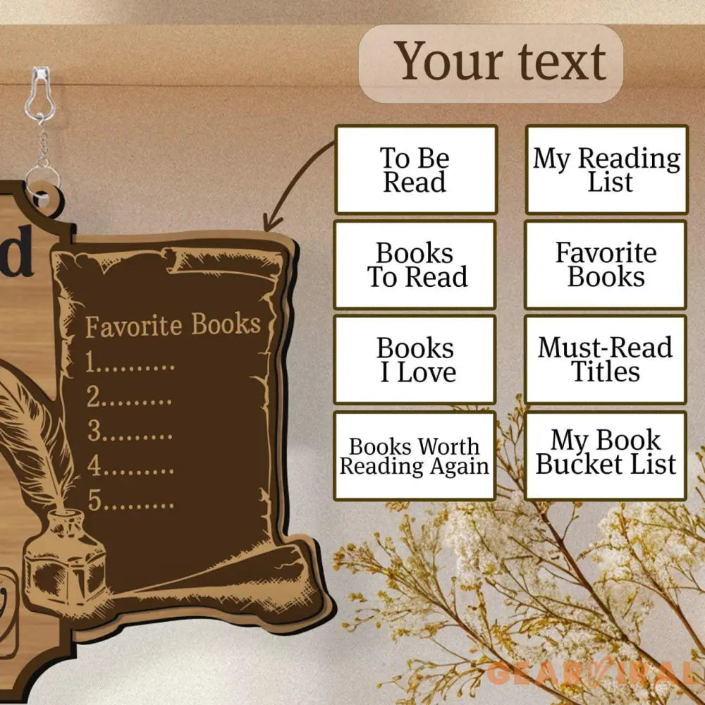 Personalized Book Holder - Book Tracker, Books Read This Year Counter, Book Display, TBR, Gift for Readers, Book Lover Gift, Bookshelf Decor