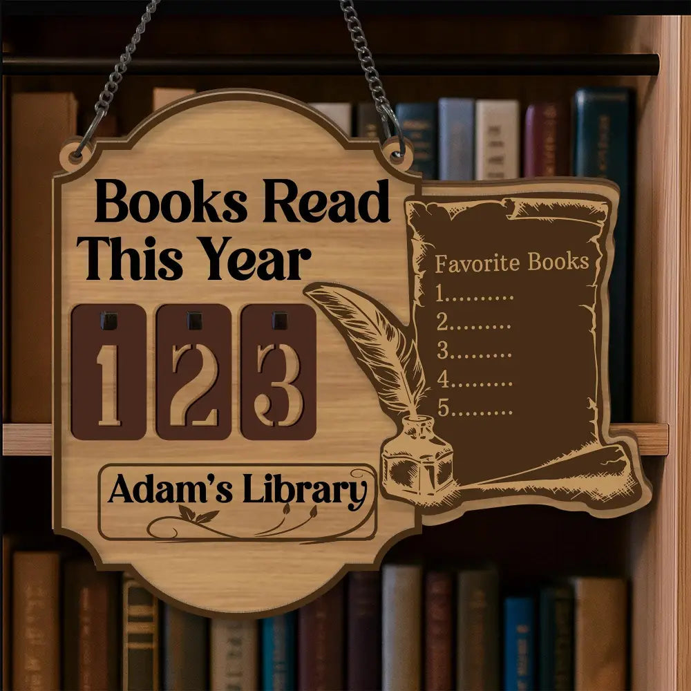 Personalized Book Holder - Book Tracker, Books Read This Year Counter, Book Display, TBR, Gift for Readers, Book Lover Gift, Bookshelf Decor