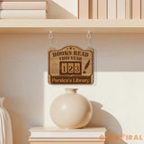 Personalized Book Tracker Sign, Reading Goal Counter, Custom Library Decor, Book Lover Gift, Wooden Reading Progress Display