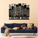 Personalized Books Metal Sign with LED Lights - Custom Bookshelf Wall Art - Library Decor - Bookworm & Reading Room