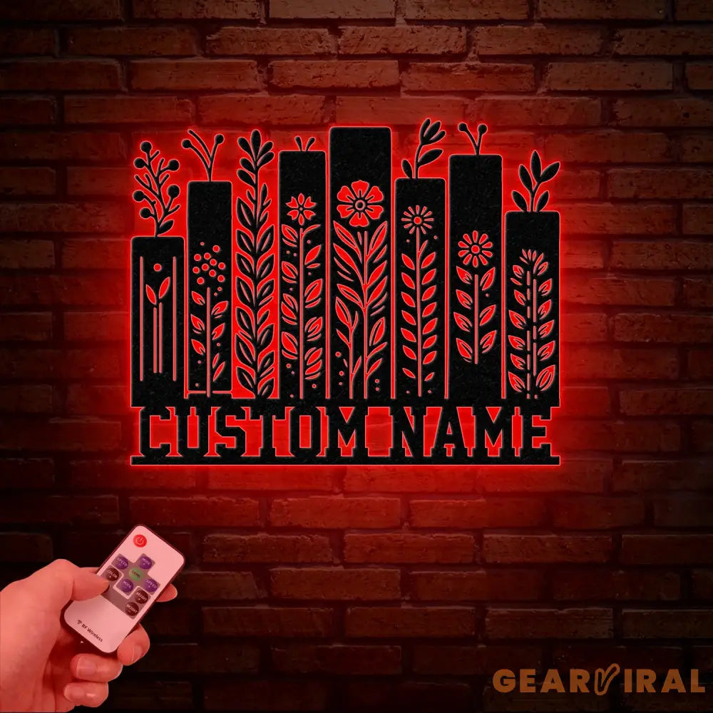 Personalized Books Metal Sign with LED Lights - Custom Bookshelf Wall Art - Library Decor - Bookworm & Reading Room