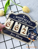 Personalized Books Read This Year Owl Counter, Book Read Tracker ,Bookshelf Decor,Book End,Reader Gift,Book Lover,Gift,Bookish Gift