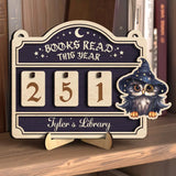 Personalized Books Read This Year Owl Counter, Book Read Tracker ,Bookshelf Decor,Book End,Reader Gift,Book Lover,Gift,Bookish Gift