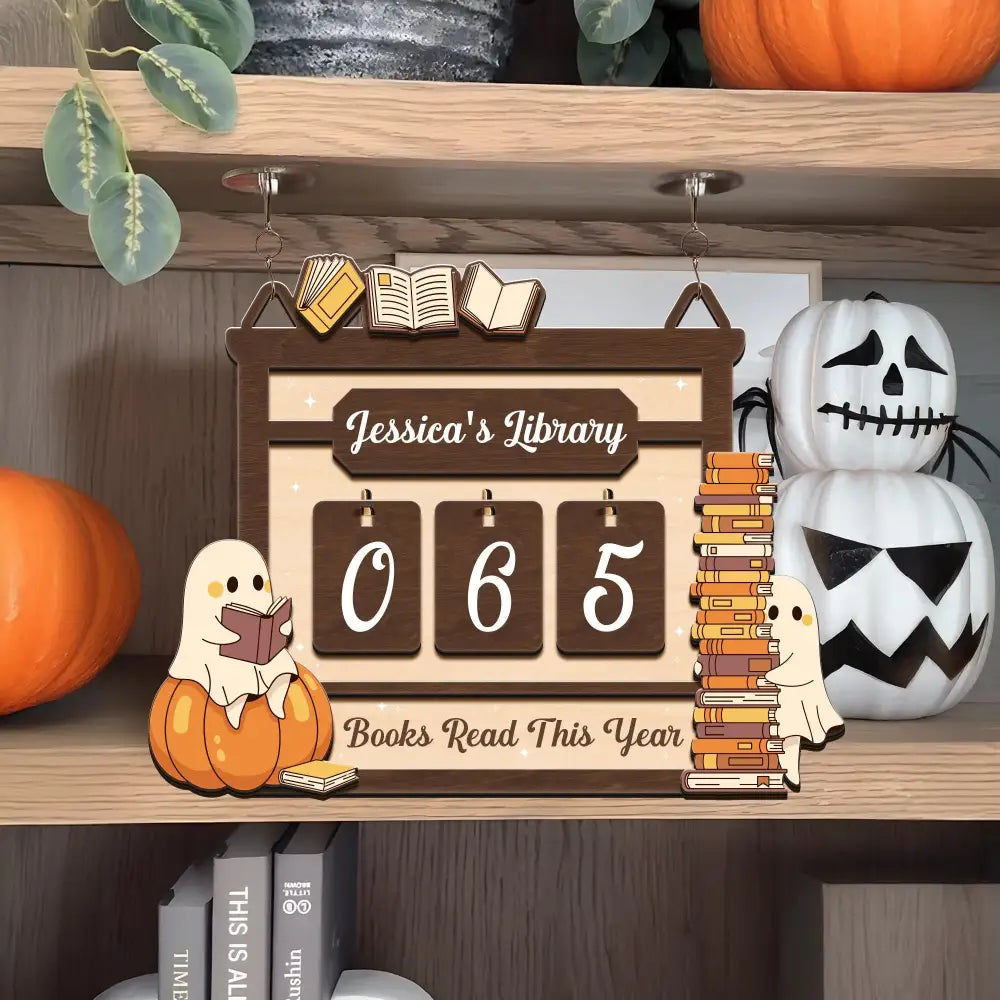 Personalized Books Read This Year Sign, Custom Reading Tracker for Home Library or Classroom, Book Count Hanging Sign, Bookish Gifts.