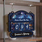 Personalized Books Read This Year Sign, Custom Reading Tracker, Magical Library Book Count Hanging Display for Home Library Classroom