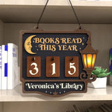 Personalized Books Read Tracker,Book Tracker,Books Read This Year Counter, Bookshelf Decor,Bookish Gift,Gift for Readers,Book Lover,Book End