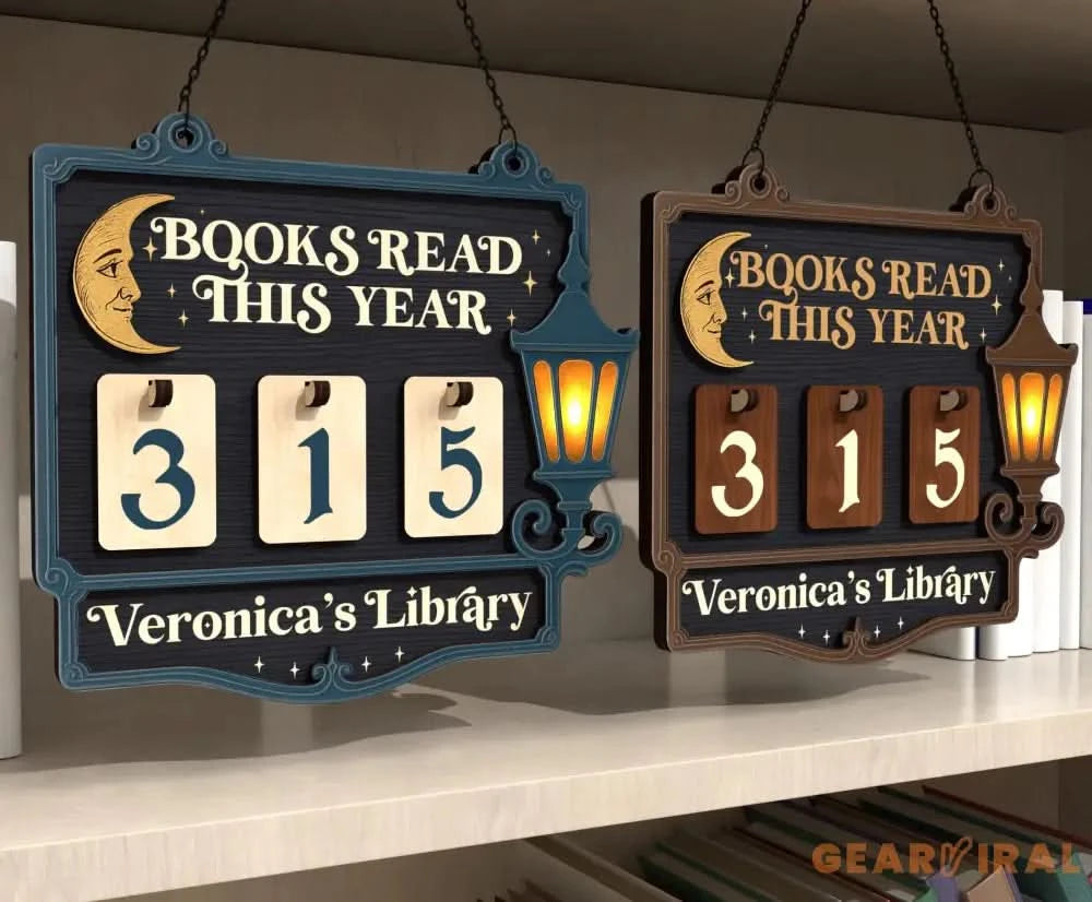 Personalized Books Read Tracker,Book Tracker,Books Read This Year Counter, Bookshelf Decor,Bookish Gift,Gift for Readers,Book Lover,Book End