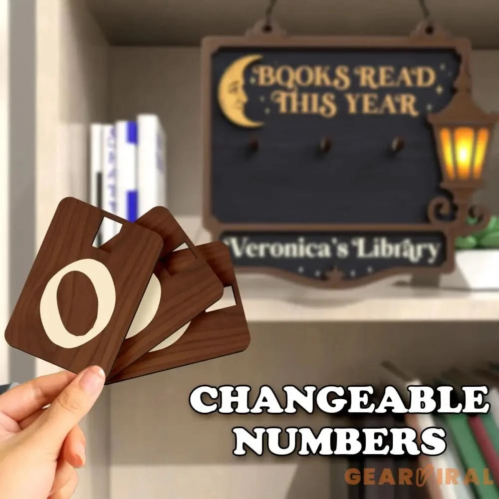 Personalized Books Read Tracker,Book Tracker,Books Read This Year Counter, Bookshelf Decor,Bookish Gift,Gift for Readers,Book Lover,Book End