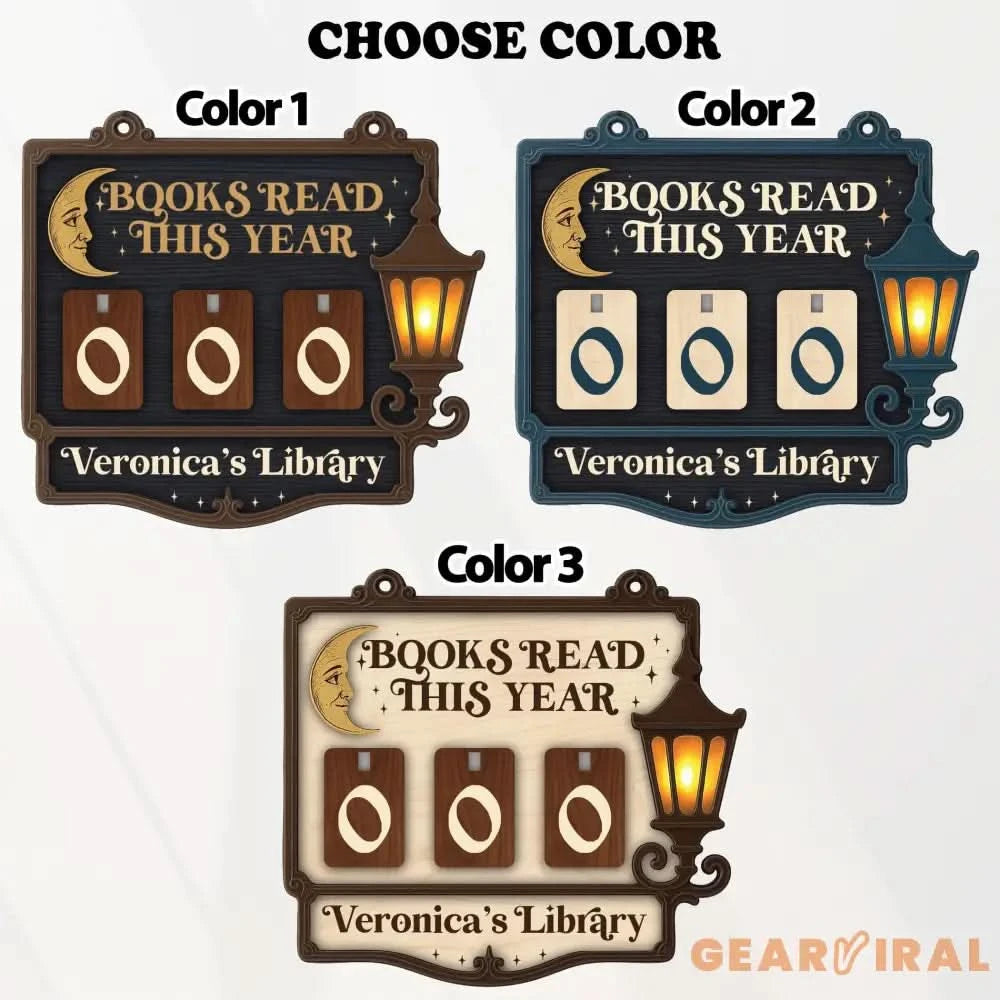 Personalized Books Read Tracker,Book Tracker,Books Read This Year Counter, Bookshelf Decor,Bookish Gift,Gift for Readers,Book Lover,Book End