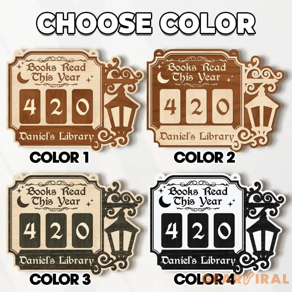 Personalized Books Read Tracker, Books Read This Year, Bookish Gift, Gift for Readers, Book Lovers Gift, Bookshelf Counter Wooden Decor