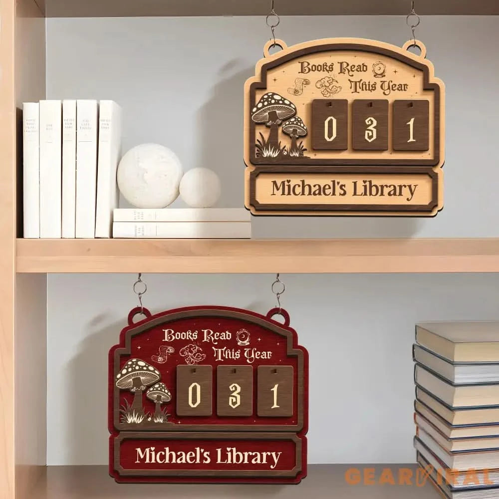 Personalized Books Read Tracker - Books Read This Year, Bookshelf Counter, Bookish Decor, Bookish Gift, Gift for Readers, Book Lovers Gifts