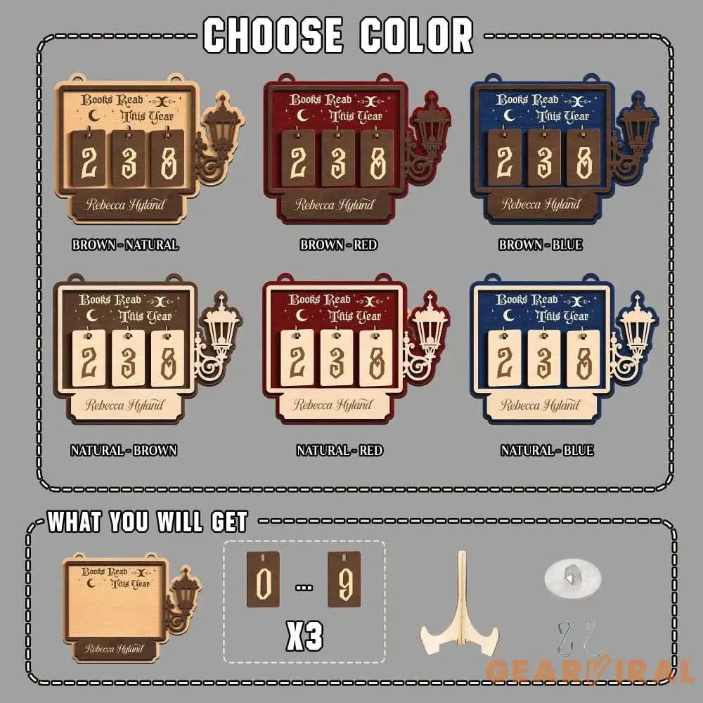 Personalized Books Read Tracker - Books Read This Year, Bookshelf Counter, Bookish Decor, Bookish Gift, Gift for Readers, Book Lovers Gifts