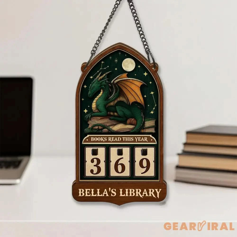Personalized Books Read Tracker, Books Read This Year, Bookshelf Counter with Name, Bookshelf Decor, Book Lover Gift, Bookish Gift