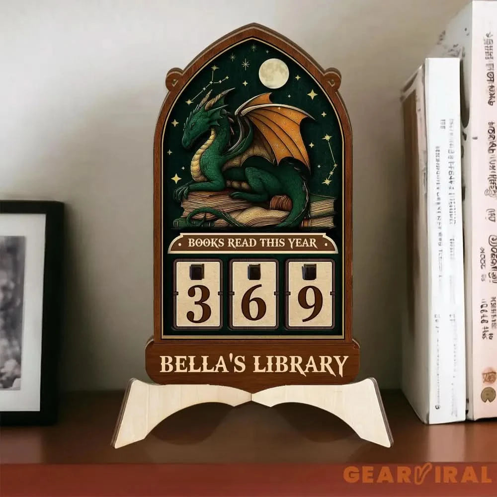 Personalized Books Read Tracker, Books Read This Year, Bookshelf Counter with Name, Bookshelf Decor, Book Lover Gift, Bookish Gift