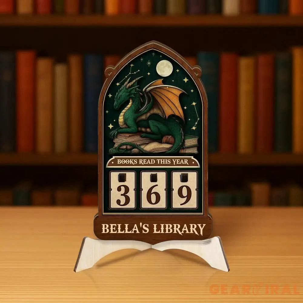 Personalized Books Read Tracker, Books Read This Year, Bookshelf Counter with Name, Bookshelf Decor, Book Lover Gift, Bookish Gift