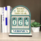Personalized Books Read Tracker,Books Read This Year Counter,Book Tracker,Bookshelf Decor,Book End,Reader Gift,Book Lover,Gift,Bookish Gift