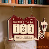 Personalized Books Read Tracker,Books Read This Year Counter,Book Tracker,Bookshelf Decor,Book End,Reader Gift,Book Lover Gift,Bookish Gift