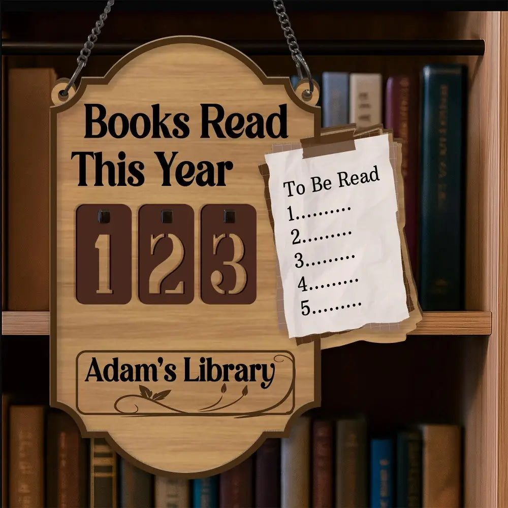 Personalized Books Read Tracker, Books Read This Year Counter,Book Tracker, Bookshelf Decor, Book End, Reader Gift, Book Lover, Bookish Gift