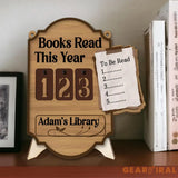 Personalized Books Read Tracker, Books Read This Year Counter,Book Tracker, Bookshelf Decor, Book End, Reader Gift, Book Lover, Bookish Gift