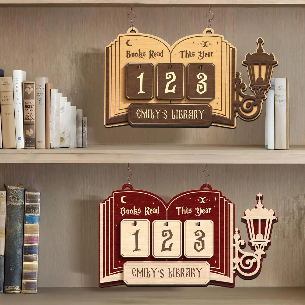 Personalized Books Read Tracker,Books Read This Year Counter,Book Tracker,Bookshelf Decor,Book End,Reader Gift,Book Lover Gift,Bookish Gift