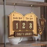 Personalized Books Read Tracker,Books Read This Year Counter,Book Tracker,Bookshelf Decor,Book End,Reader Gift,Book Lover Gift,Bookish Gift