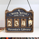 Personalized Books Read Tracker,Books Read This Year Counter,Book Tracker,Bookshelf Decor,Book End,Reader Gift,Book Lover,Gift,Bookish Gift